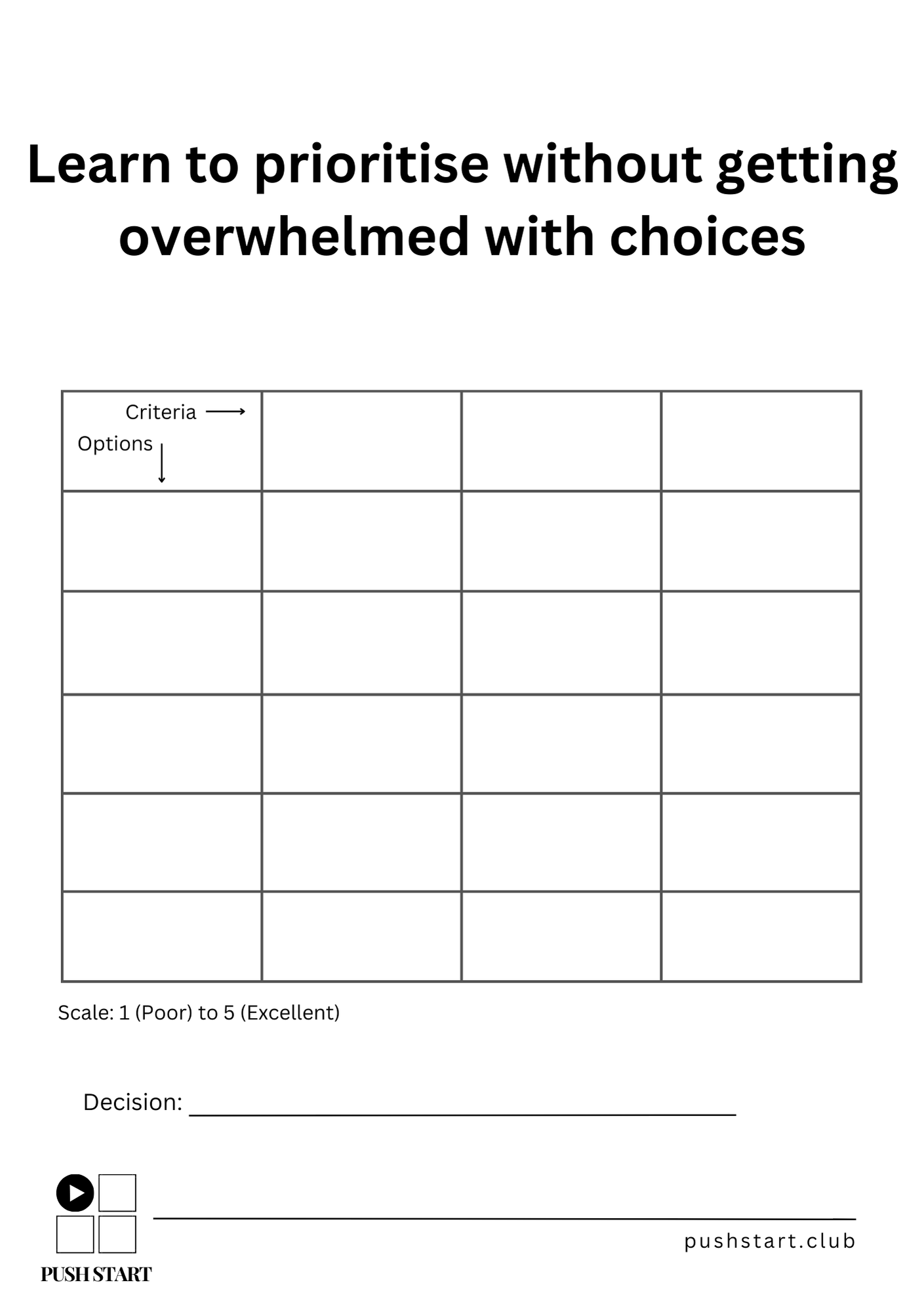 Daily Decision Pad