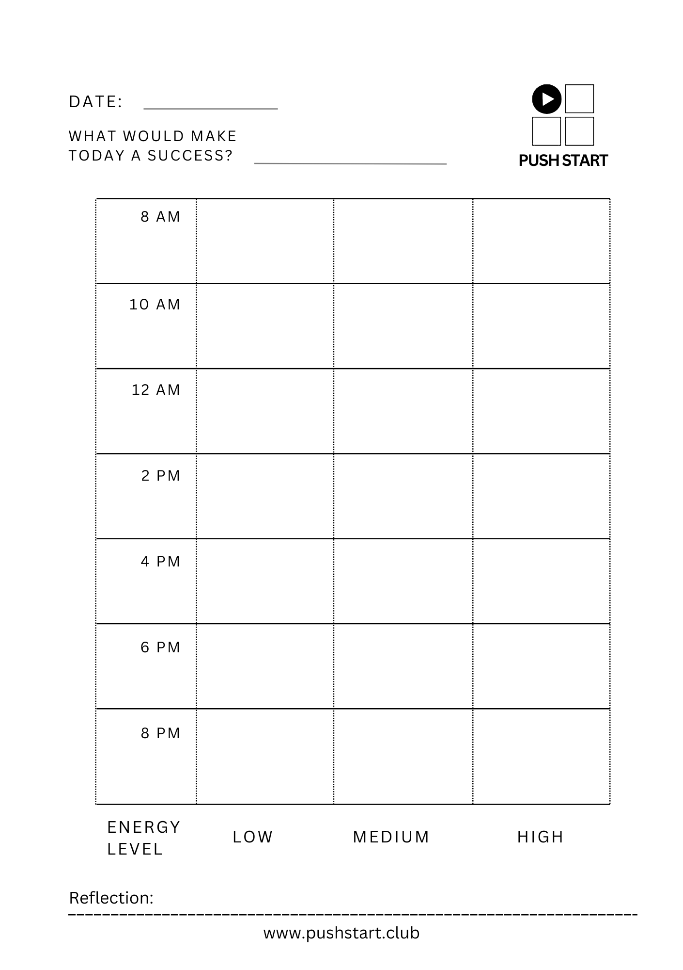 Day Planner with Energy Map